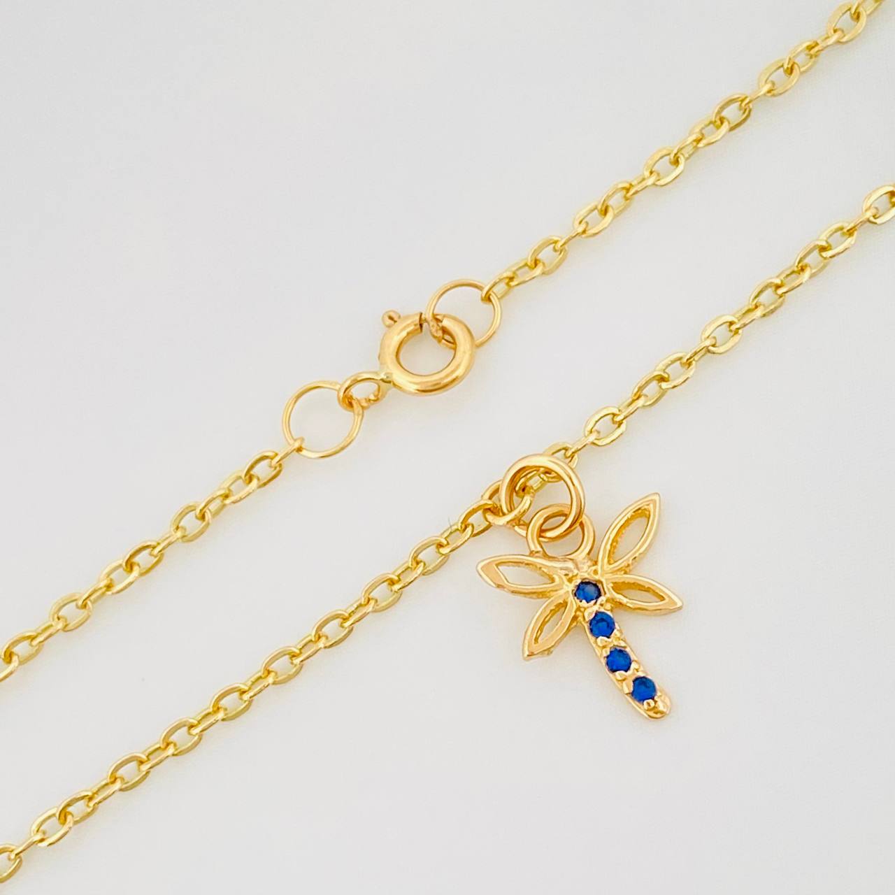Classic Link Anklet Libelula 1.6 g / 9 3/4 in / 0.4 mm Yellow Gold 18K