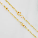 Tobillera Espiga 1.65 g / 9 3/4 in / 0.4 mm Oro Amarillo 18K