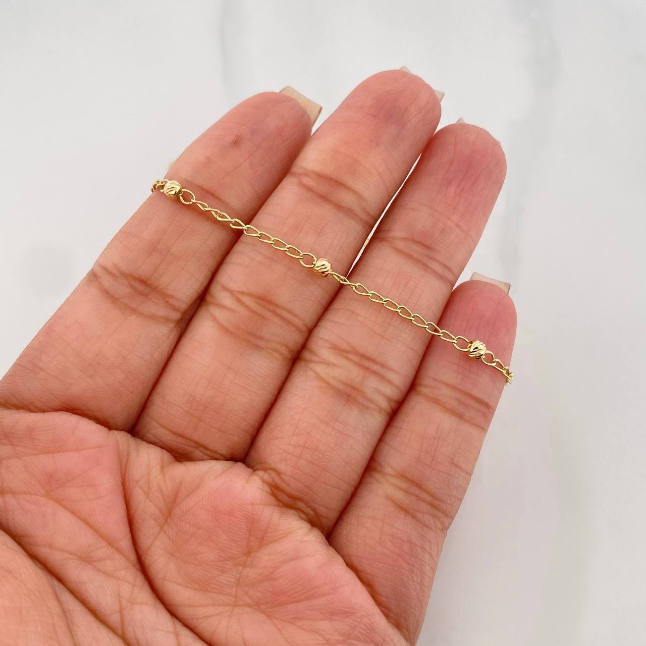 Cadena Espiga 3.05 g / 18 in / 0.6 mm Oro Amarillo 18K