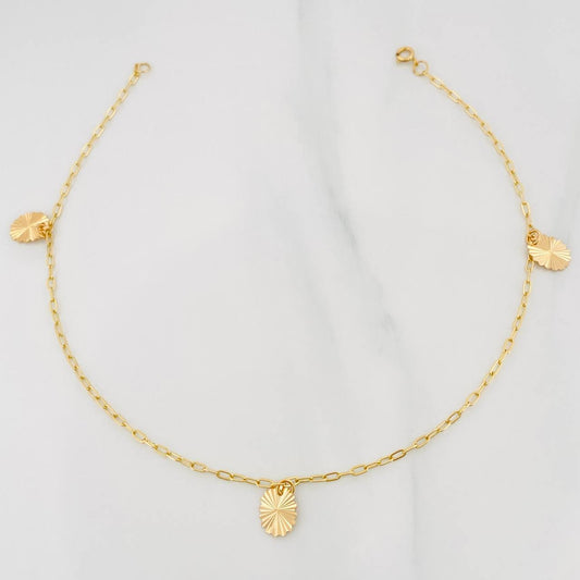 Oval Link Anklet 1.9 g / 9 3/4 in / 0.4 mm 18K Yellow Gold