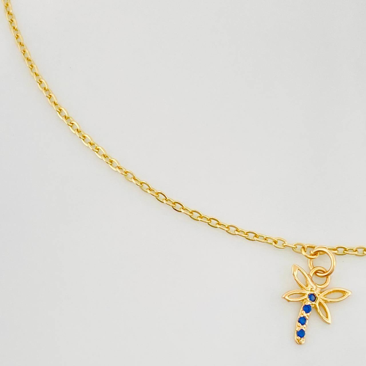 Classic Link Anklet Libelula 1.6 g / 9 3/4 in / 0.4 mm Yellow Gold 18K