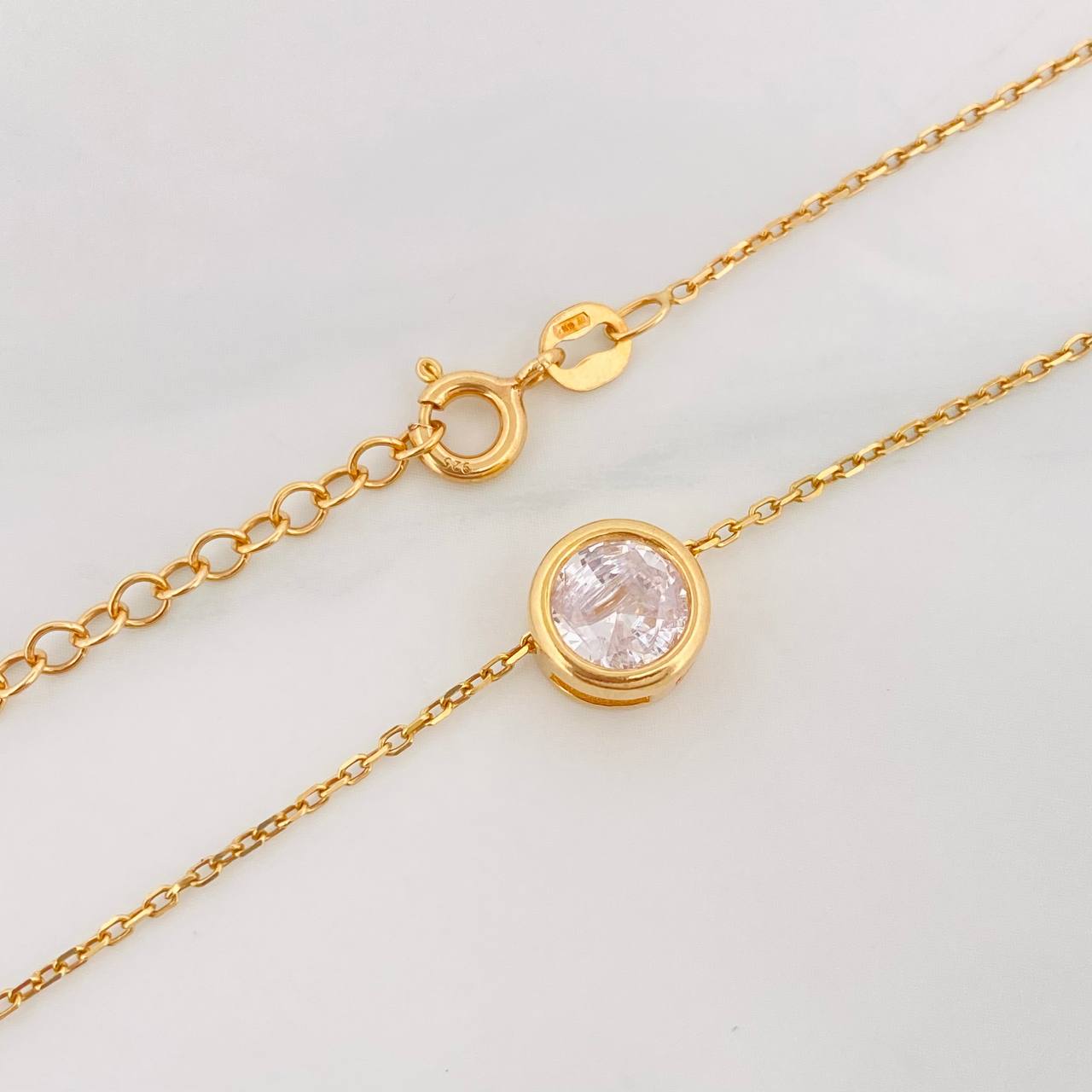 Classic Link Chain Halo Circular 3.25g / 18 in / 0.97mm Silver Vermeil 925