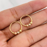 Hoop Earrings Trio 0.95g / 1/2 in Three Golds 18K