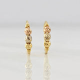 Hoop Earrings Trio 1.05g / 1/2 in Three Golds 18K