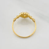 Hearts Ring 15's 1.55g / T5 3/4 Yellow Gold 18K