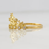 Crown Ring 15's 1.4g / T5 1/4 Yellow Gold 18K