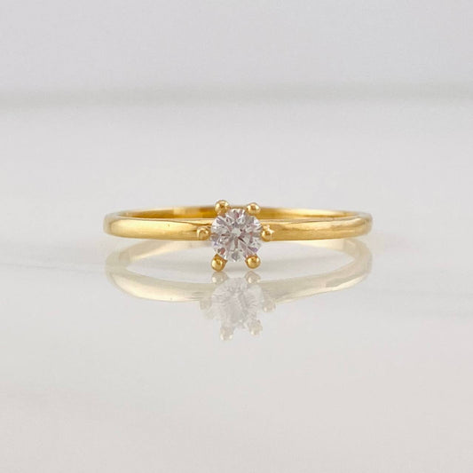Solitaire Ring 1.5g / Size 7 3/4 Yellow Gold 18K
