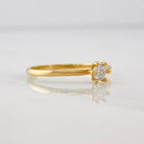 Solitaire Ring 1.5g / Size 7 3/4 Yellow Gold 18K