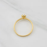 Solitaire Ring 1.5g / Size 7 3/4 Yellow Gold 18K