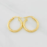 Hoop Earrings Mary 1.45g / 3/4 in Yellow Gold 18K