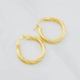 Hoop Earrings Mary 1.45g / 3/4 in Yellow Gold 18K
