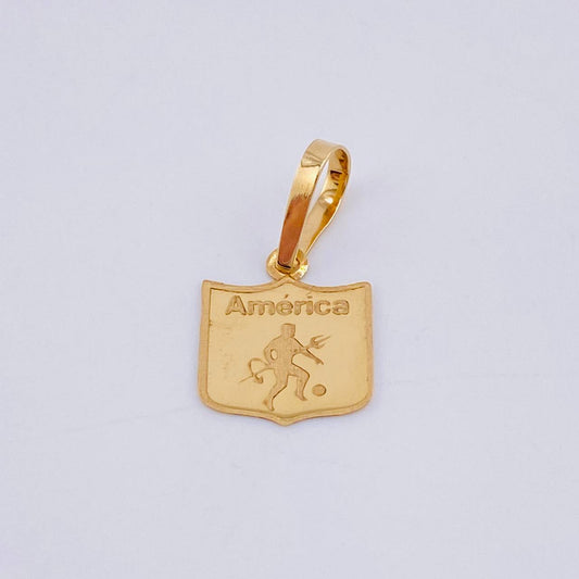 Dije Deportivo America 0.55gr / 3/4 in / Oro Amarillo 18K