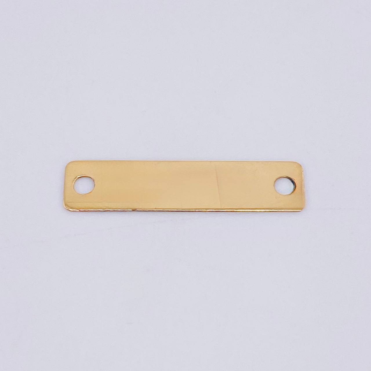 Charm Rectangular Plate 0.85gr / 1 in / 18K Yellow Gold ©