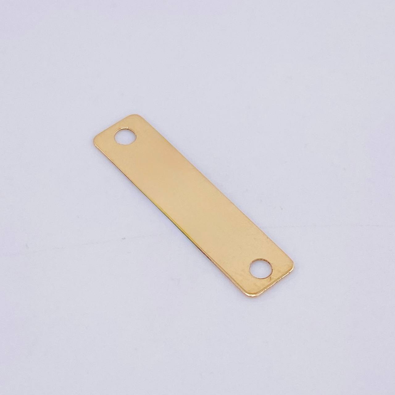 Herraje Placa Rectangular 0.35gr / 1 in / Oro Amarillo 18K