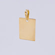 Dije Placa Rectangular 1.05gr / 1 in / Oro Amarillo 18K