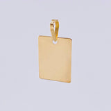 Dije Placa Rectangular 1.05gr / 1 in / Oro Amarillo 18K