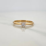 Anillo Solitario Puente 1.65gr / T5 1/2 / Oro Amarillo 18K $