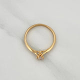 Anillo Solitario Puente 1.65gr / T5 1/2 / Oro Amarillo 18K $