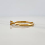 Anillo Solitario Puente 1.65gr / T5 1/2 / Oro Amarillo 18K $