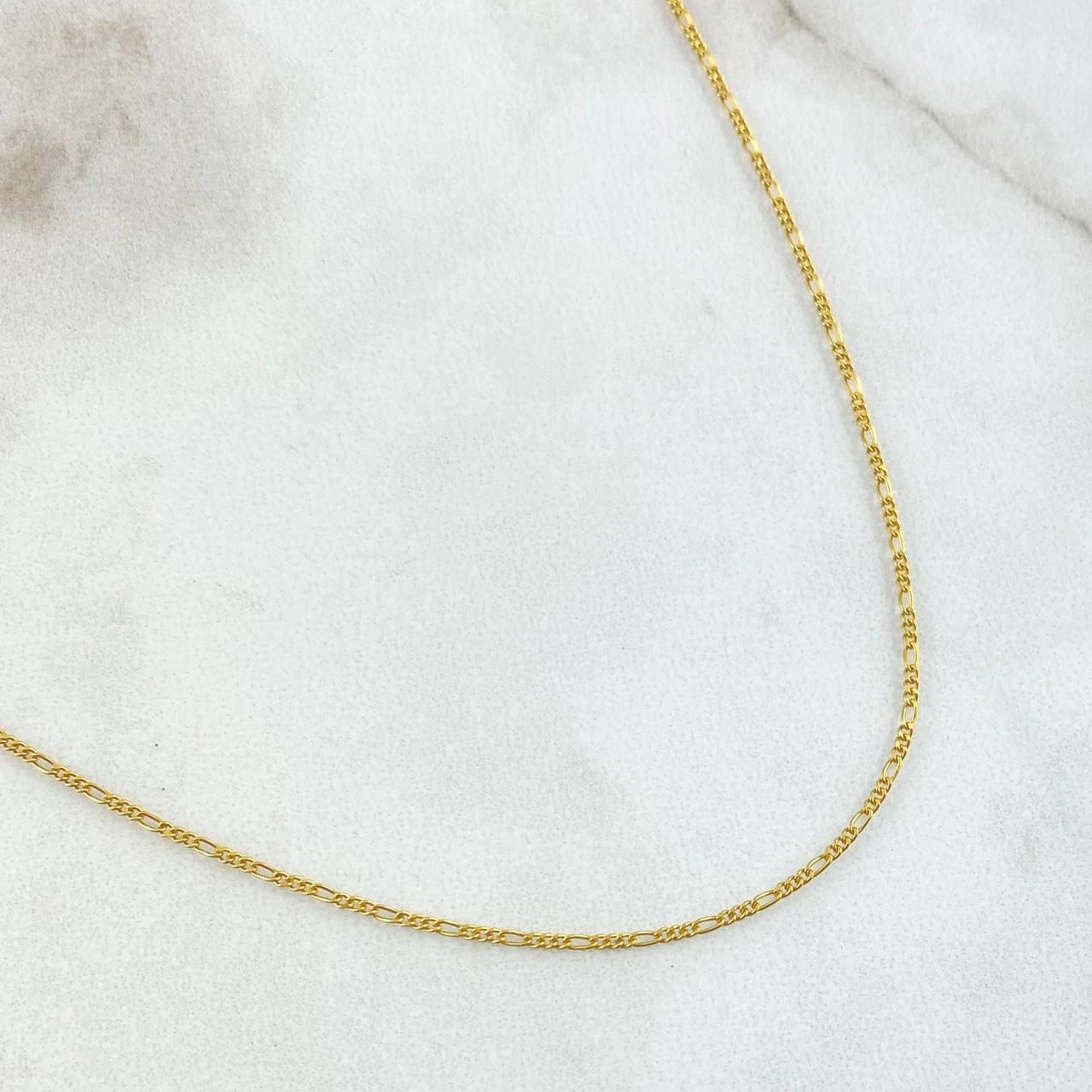 Figaro Chain 2.25gr / 23.6in / 18K Gold +1$