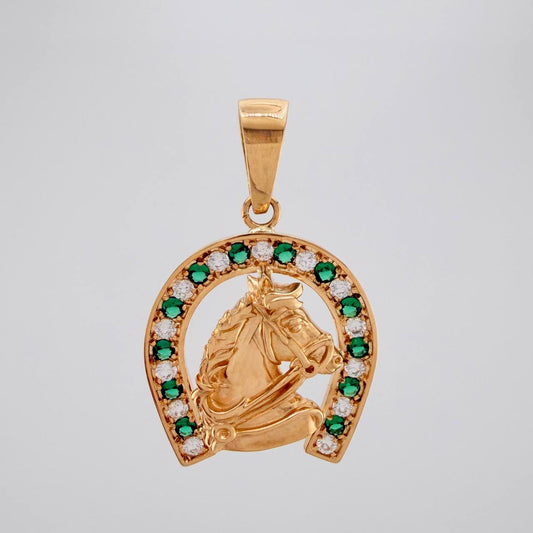 Dije Herradura Caballo 11.75gr / 1 3/4 in / Oro Amarillo 18K $