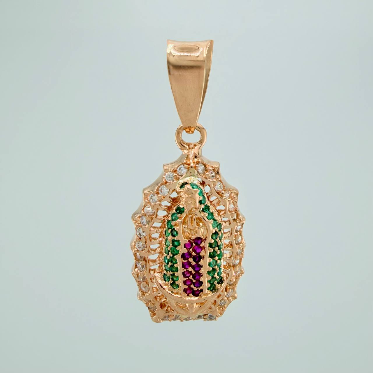 Dije Virgen de Guadalupe 5.2gr / 1 1/4 in / Oro Rosa 18K $