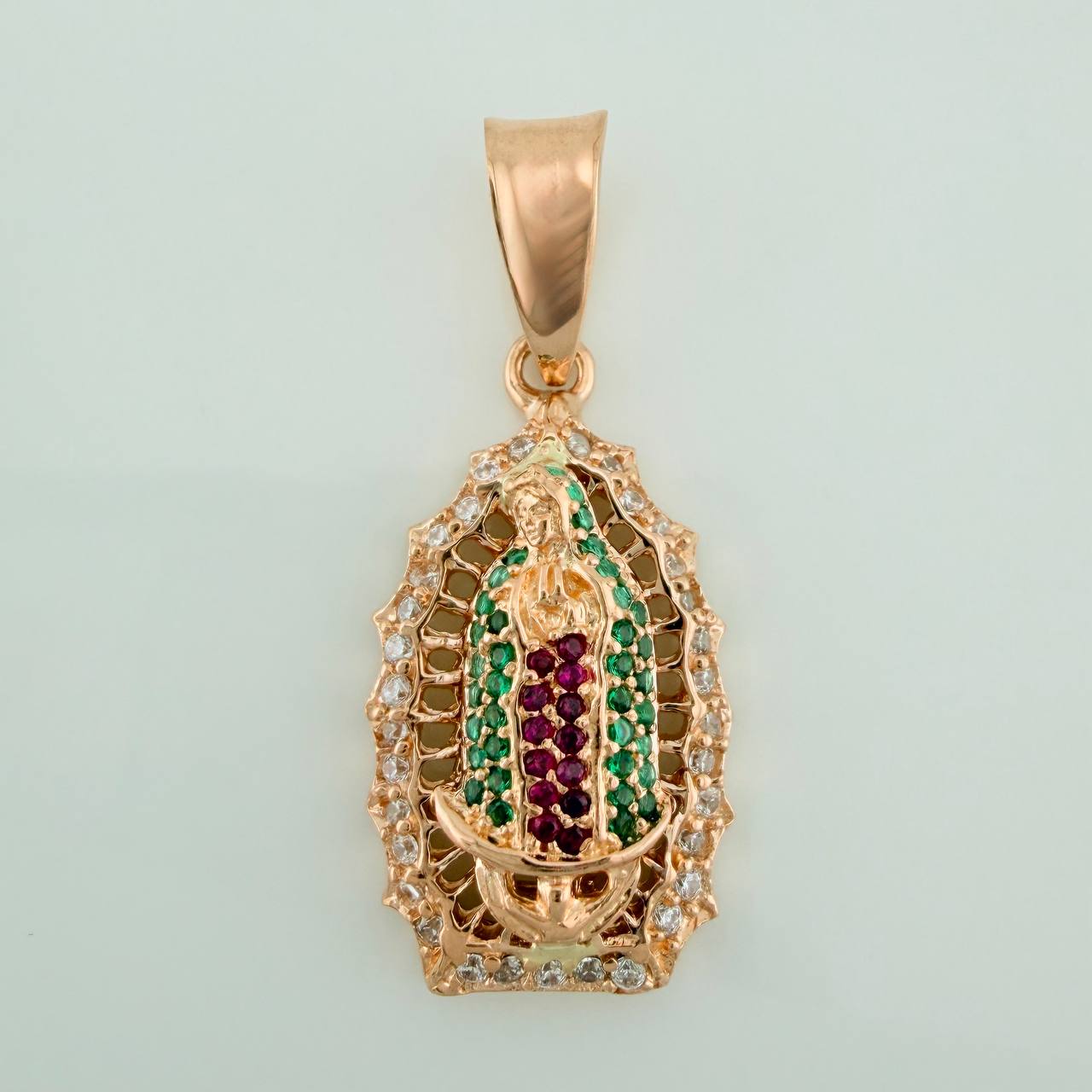 Dije Virgen de Guadalupe 5.2gr / 1 1/4 in / Oro Rosa 18K $