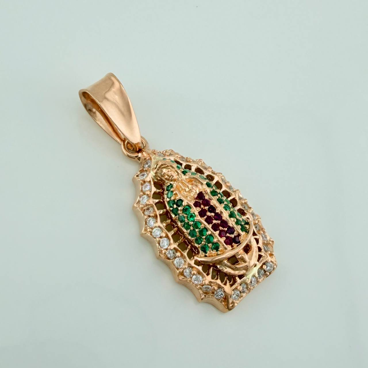 Dije Virgen de Guadalupe 5.2gr / 1 1/4 in / Oro Rosa 18K $
