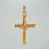 Dije Cruz Cristo 5.75gr / 2 in / Tres Oros  18K $