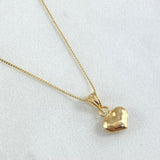 Set Cadena Veneciana 0.95gr / 45cm / 0.6mm + Dije Corazón 0.3gr / 1.1cm / Bordeado 1.25gr Oro Amarillo 18K (Oferta) ©