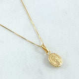 Set Cadena Veneciana 1gr / 45cm / 0.6mm + Dije Virgen Guadalupe 0.4gr / 1.5cm / 1.4gr Oro Amarillo 18K (Oferta) ©