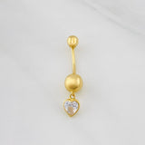 Curved Heart Piercing 0.75g / 1 in 18K Yellow Gold