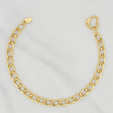 Pulso Cubano 3.8g / 7 1/4 in / 5.6mm Oro Amarillo 18K