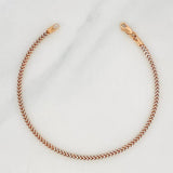 Pulso Franco 3.3g / 7 3/4 in / 2.4mm Dos Oros Blanco Rosa 18K