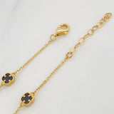 Pulso Aro Seguido Trebol 3.2g / 8 1/2 in / 0.8mm Oro Amarillo 18K
