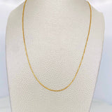 Venetian Chain 2.1g / 22 in / 0.8mm 18K Yellow Gold