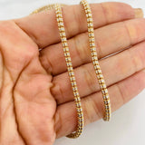 Cadena Ice 19.8g / 24 in / 3.2mm Dos Oros Amarillo Blanco 18K