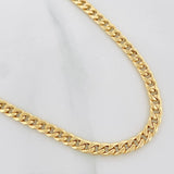 Cadena Cubana 4.7g / 24 in / 4.25mm Oro Amarillo 18K