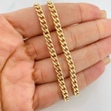 Cadena Cubana 4.7g / 24 in / 4.25mm Oro Amarillo 18K