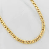 Cadena Cubana 5.7g / 28 in / 4.3mm Oro Amarillo 18K
