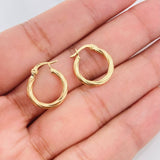 Hoop Earrings Mary 1g / 1/2 in Yellow Gold 18K