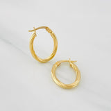Candongas Mary Ovalada 1.1g / 3/4 in Oro Amarillo 18K