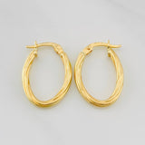 Candongas Mary Ovalada 1.1g / 3/4 in Oro Amarillo 18K
