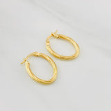 Candongas Mary Ovalada 1.1g / 3/4 in Oro Amarillo 18K