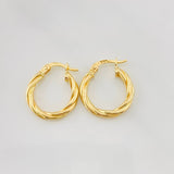 Hoop Earrings Mary 1.55g / 3/4 in Yellow Gold 18K
