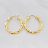 Candongas Mary 1.8g / 3/4 in Oro Amarillo 18K