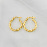 Hoop Earrings Kari 0.95g / 1/2 in 18K Yellow Gold
