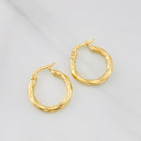Hoop Earrings Kari 0.95g / 1/2 in 18K Yellow Gold