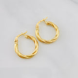 Hoop Earrings Mary 1.55g / 3/4 in Yellow Gold 18K