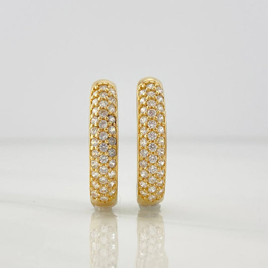 Hoop Earrings Dali 6.65g / 3/4 in Two-Tone Yellow White 18K Gold